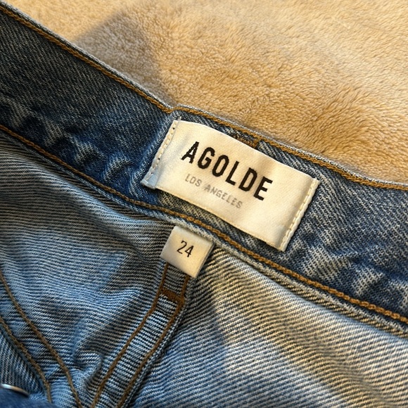 AGOLDE Riley Crop in Zephyr - Picture 6 of 8